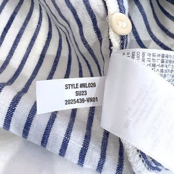 Madewell Striped Dolman Cropped Collared Button Up Shirt - Picture 9 of 13